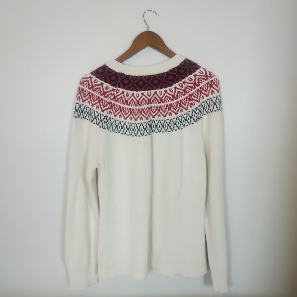 Chaps Cotton Blend Fair Isle Sweater Xl Nordic Holiday Cottage Cozy Christmas - Picture 2 of 4